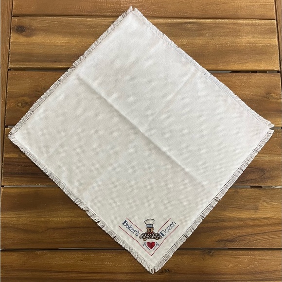 Cross Stitch Baker’s Dozen Bread Basket Linen Liner Cover Country Completed VGC - Picture 4 of 7